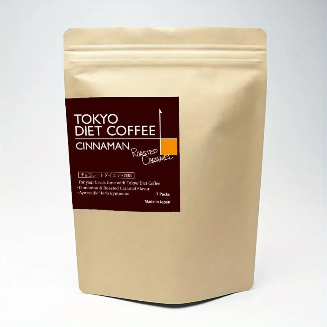 Tokyo Diet Coffee - Sugar-Free Drip Coffee Bags with Flavored Blends (Roasted Caramel, Vanilla, Raspberry, Herbal Original) - 7 Bags Each