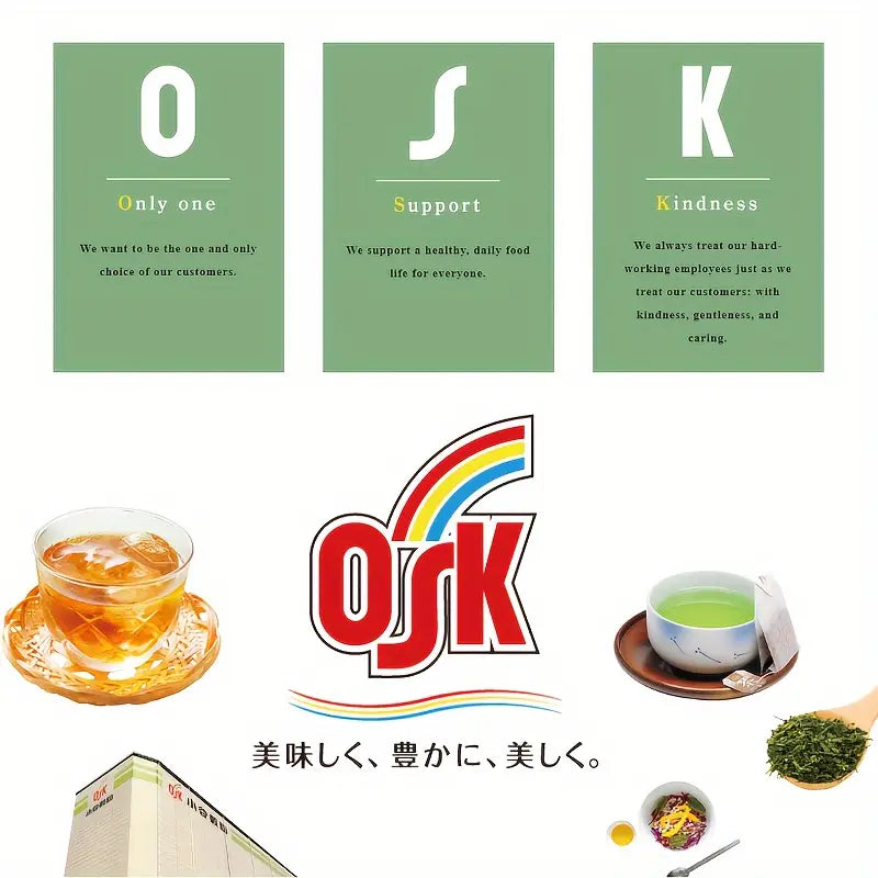 OSK Japanese Houjicha Roasted Green Tea Bags Hojicha, 50ct/20ct, Hot or Cold Brew, Antioxidants, Zero Calories, Sugar-Free